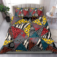 Wild Animal Skins Bedding Set Triangles Pattern Afro Pattern Style - Wonder Print Shop