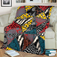 Wild Animal Skins Blanket Triangles Pattern Afro Pattern Style - Wonder Print Shop