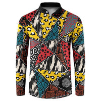 Wild Animal Skins Button Sweatshirt Triangles Pattern Afro Pattern Style - Wonder Print Shop
