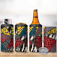 Wild Animal Skins 4 in 1 Can Cooler Tumbler Triangles Pattern Afro Pattern Style - Wonder Print Shop