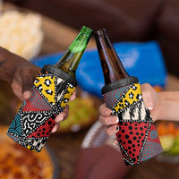 Wild Animal Skins 4 in 1 Can Cooler Tumbler Triangles Pattern Afro Pattern Style - Wonder Print Shop