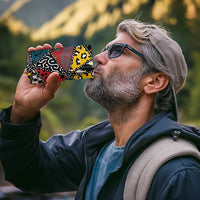 Wild Animal Skins 4 in 1 Can Cooler Tumbler Triangles Pattern Afro Pattern Style - Wonder Print Shop