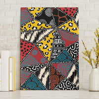 Wild Animal Skins Canvas Wall Art Triangles Pattern Afro Pattern Style - Wonder Print Shop