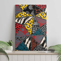 Wild Animal Skins Canvas Wall Art Triangles Pattern Afro Pattern Style - Wonder Print Shop