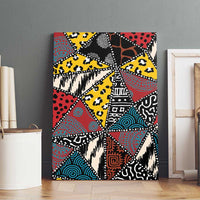 Wild Animal Skins Canvas Wall Art Triangles Pattern Afro Pattern Style - Wonder Print Shop