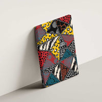Wild Animal Skins Canvas Wall Art Triangles Pattern Afro Pattern Style - Wonder Print Shop