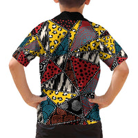 Wild Animal Skins Family Matching Puletasi and Hawaiian Shirt Triangles Pattern Afro Pattern Style - Wonder Print Shop