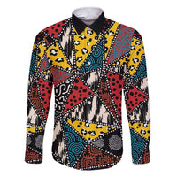 Wild Animal Skins Family Matching Short Sleeve Bodycon Dress and Hawaiian Shirt Triangles Pattern Afro Pattern Style - Wonder Print Shop