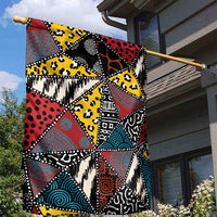 Wild Animal Skins Garden Flag Triangles Pattern Afro Pattern Style - Wonder Print Shop