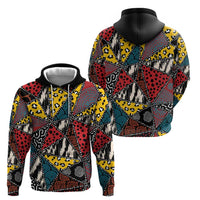 Wild Animal Skins Hoodie Triangles Pattern Afro Pattern Style - Wonder Print Shop