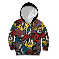Wild Animal Skins Kid Hoodie Triangles Pattern Afro Pattern Style - Wonder Print Shop
