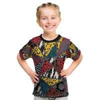 Wild Animal Skins Kid T Shirt Triangles Pattern Afro Pattern Style - Wonder Print Shop