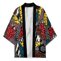 Wild Animal Skins Kimono Triangles Pattern Afro Pattern Style - Wonder Print Shop