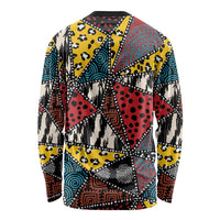 Wild Animal Skins Long Sleeve Shirt Triangles Pattern Afro Pattern Style - Wonder Print Shop