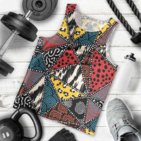 Wild Animal Skins Men Tank Top Triangles Pattern Afro Pattern Style - Wonder Print Shop
