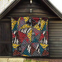 Wild Animal Skins Quilt Triangles Pattern Afro Pattern Style - Wonder Print Shop