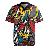 Wild Animal Skins Rugby Jersey Triangles Pattern Afro Pattern Style - Wonder Print Shop