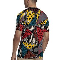 Wild Animal Skins Rugby Jersey Triangles Pattern Afro Pattern Style - Wonder Print Shop