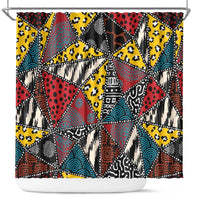 Wild Animal Skins Shower Curtain Triangles Pattern Afro Pattern Style - Wonder Print Shop