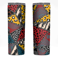 Wild Animal Skins Skinny Tumbler Triangles Pattern Afro Pattern Style - Wonder Print Shop