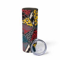 Wild Animal Skins Skinny Tumbler Triangles Pattern Afro Pattern Style - Wonder Print Shop