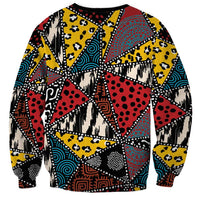 Wild Animal Skins Sweatshirt Triangles Pattern Afro Pattern Style - Wonder Print Shop