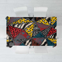 Wild Animal Skins Tablecloth Triangles Pattern Afro Pattern Style - Wonder Print Shop
