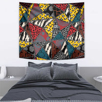 Wild Animal Skins Tapestry Triangles Pattern Afro Pattern Style - Wonder Print Shop