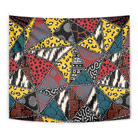 Wild Animal Skins Tapestry Triangles Pattern Afro Pattern Style - Wonder Print Shop