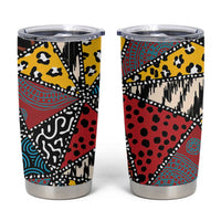 Wild Animal Skins Tumbler Cup Triangles Pattern Afro Pattern Style - Wonder Print Shop
