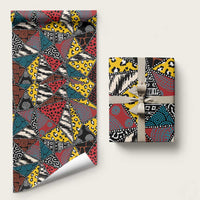 African Wild Animal Skins Wrapping Paper Triangles Pattern Afro Pattern Style - Wonder Print Shop