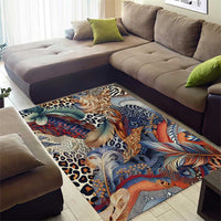 Wild Animal Skins Area Rug Unique Leopard Zebra And Snake Patterns - Wonder Print Shop