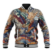 Wild Animal Skins Baseball Jacket Unique Leopard Zebra And Snake Patterns - Wonder Print Shop