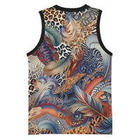 Wild Animal Skins Basketball Jersey Unique Leopard Zebra And Snake Patterns - Wonder Print Shop