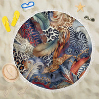 Wild Animal Skins Beach Blanket Unique Leopard Zebra And Snake Patterns - Wonder Print Shop