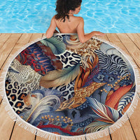 Wild Animal Skins Beach Blanket Unique Leopard Zebra And Snake Patterns - Wonder Print Shop