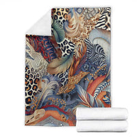Wild Animal Skins Blanket Unique Leopard Zebra And Snake Patterns - Wonder Print Shop
