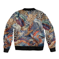 Wild Animal Skins Bomber Jacket Unique Leopard Zebra And Snake Patterns - Wonder Print Shop