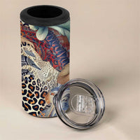 Wild Animal Skins 4 in 1 Can Cooler Tumbler Unique Leopard Zebra And Snake Patterns - Wonder Print Shop