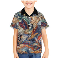Wild Animal Skins Family Matching Mermaid Dress and Hawaiian Shirt Unique Leopard Zebra And Snake Patterns - Wonder Print Shop