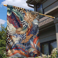 Wild Animal Skins Garden Flag Unique Leopard Zebra And Snake Patterns - Wonder Print Shop