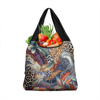 Wild Animal Skins Grocery Bag Unique Leopard Zebra And Snake Patterns - Wonder Print Shop