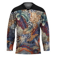 Wild Animal Skins Hockey Jersey Unique Leopard Zebra And Snake Patterns - Wonder Print Shop