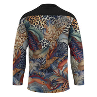 Wild Animal Skins Hockey Jersey Unique Leopard Zebra And Snake Patterns - Wonder Print Shop