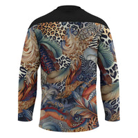 Wild Animal Skins Hockey Jersey Unique Leopard Zebra And Snake Patterns - Wonder Print Shop