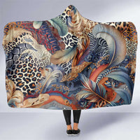 Wild Animal Skins Hooded Blanket Unique Leopard Zebra And Snake Patterns - Wonder Print Shop