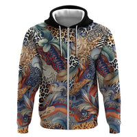 Wild Animal Skins Hoodie Unique Leopard Zebra And Snake Patterns - Wonder Print Shop