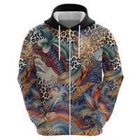Wild Animal Skins Hoodie Unique Leopard Zebra And Snake Patterns - Wonder Print Shop