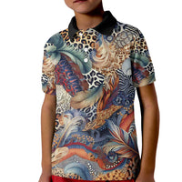 Wild Animal Skins Kid Polo Shirt Unique Leopard Zebra And Snake Patterns - Wonder Print Shop
