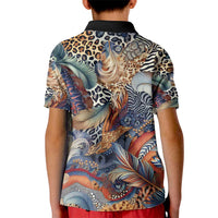 Wild Animal Skins Kid Polo Shirt Unique Leopard Zebra And Snake Patterns - Wonder Print Shop